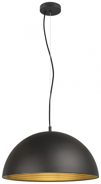 Lampada sospesa SLV FORCHINI M 50 E27 1×40W REG Ø500mm nero/oro 