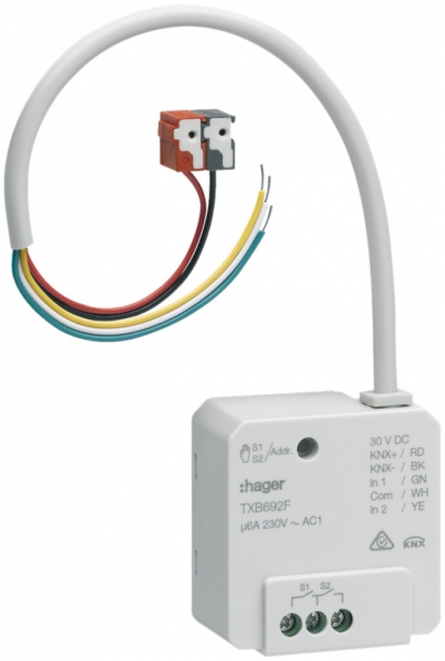 Entrée binaire & actionneur INC KNX Hager easy double 