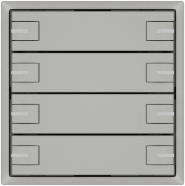 Poussoir KNX RGB EDIZIO.liv SNAPFIX® capteur temp.RGB-LED 4× comm.2T grc 