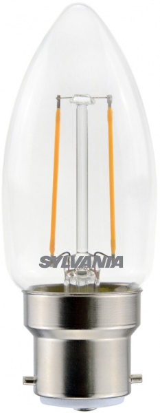 Lampada LED Sylvania ToLEDo CANDLE B22 2.5W 250lm 827 KL SL 