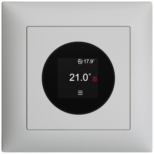 Thermostat d'ambiance ENC EDIZIOdue 230VAC 4…30°C 88×88mm gris clair 