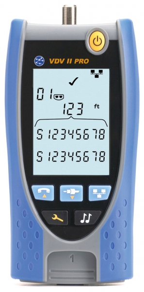 Tester per cavi multimedia VDV II Pro BT RJ11/RJ12/RJ45/raccordo F 