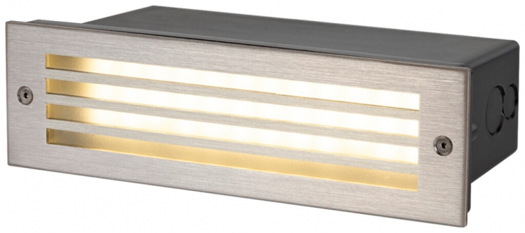 Applique LED INS SLV BRICK MESH 5W 150lm 830 IP65 260×110mm acciaio affinato 