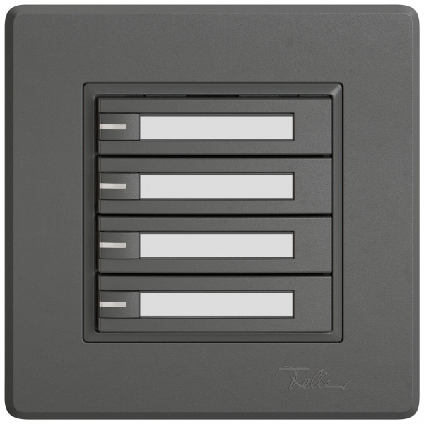 Poussoir KNX RGB ENC EDIZIO.liv SNAPFIX® capteur temp.RGB-LED étiqu.4×com.1T grf 