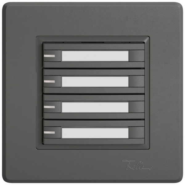 Poussoir KNX RGB ENC EDIZIO.liv SNAPFIX® capteur temp.RGB-LED étiqu.4×com.2T grf 