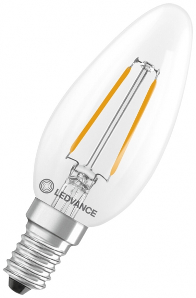 Lampada LED LEDVANCE CLASSIC B E14 1.8W 250lm 827 B10.5 chiaro Ø35×100mm 