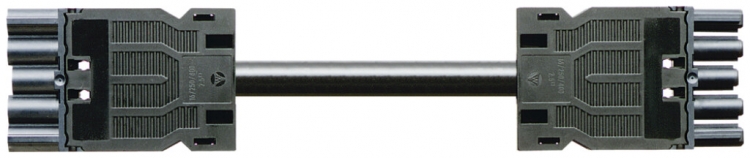 Rallonge Wieland GST18i5 5×2.5mm² 400V 20A 8m noir fiche-prise, Cca 