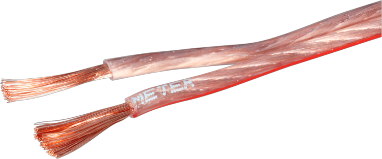 Cavo piatto per altoparlante 2×1.5mm² tr-rosso Bobina à 100m 