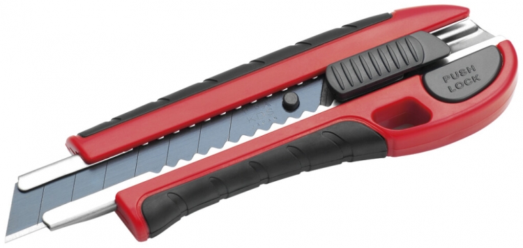 Coltello multiuso CIMCO Cutter, bloccaggio automatico, 2× lama di ricambio 