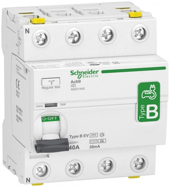 Interruttore differenziale SE Acti9 tipo B-EV 40A 30 mA 4P 400V 