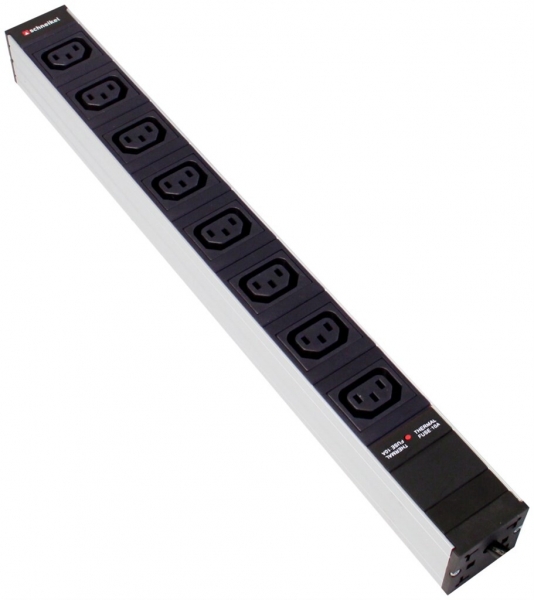Presa multi.19" 8×IEC 320 C-13 Td3×1mm² 3m spina T12 ne/ne 