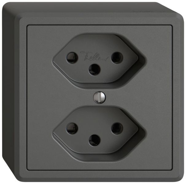 Prise AP EDIZIO.liv SNAPFIX® 2×T13 grf 