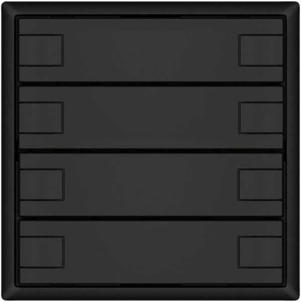 KNX-Taster RGB EDIZIO.liv SNAPFIX® Temperaturfüh.o.LED 8×Taste 1-Tbed.sz 