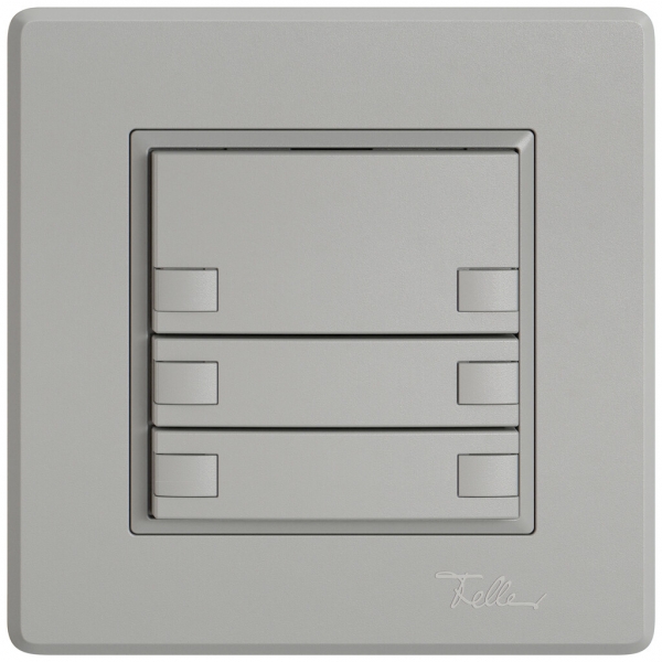 Pulsante KNX RGB INC EDIZIO.liv SNAPFIX® sensore temp.s.LED 6× com.1T grc 