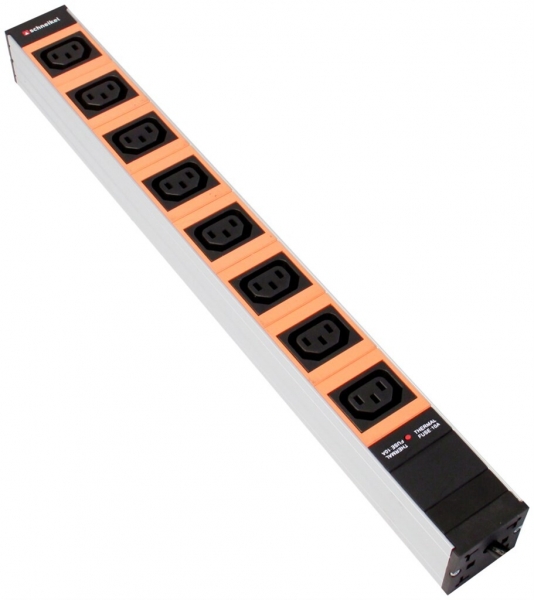 Presa multi.19" 8×IEC 320 C-13 Td3×1mm² 3m spina T12 ar/ne 