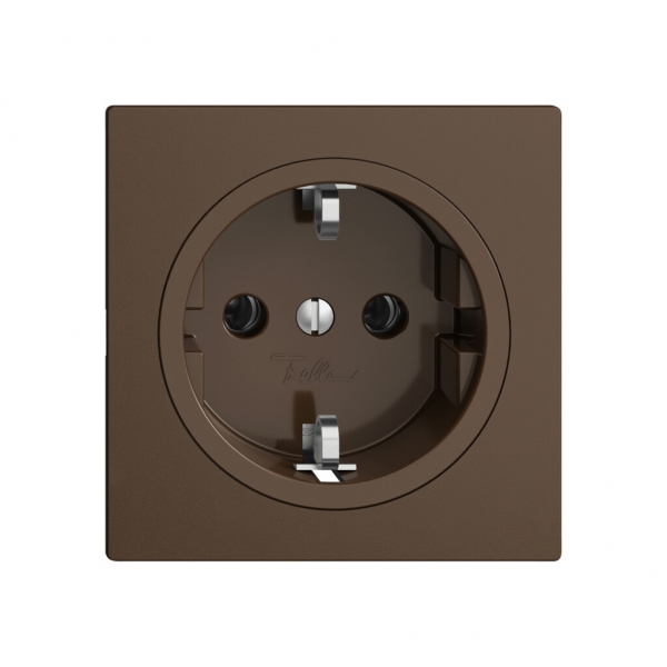 Presa Feller EDIZIOdue Schuko 16A 230V 60×60mm coffee 