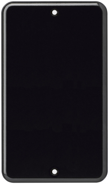 Placca di copertura basico 2×1 2 fori di fissaggio verticale nero 