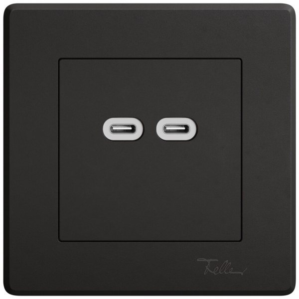 Prise de charge USB ENC EDIZIO.liv SNAPFIX® 230VAC 18W 2×USB C no 