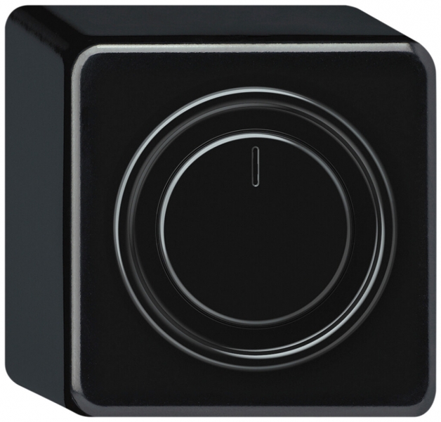 AP-Drehdimmer Uni-LED origin 230V 20…400VA/W 88×88×54mm schwarz 