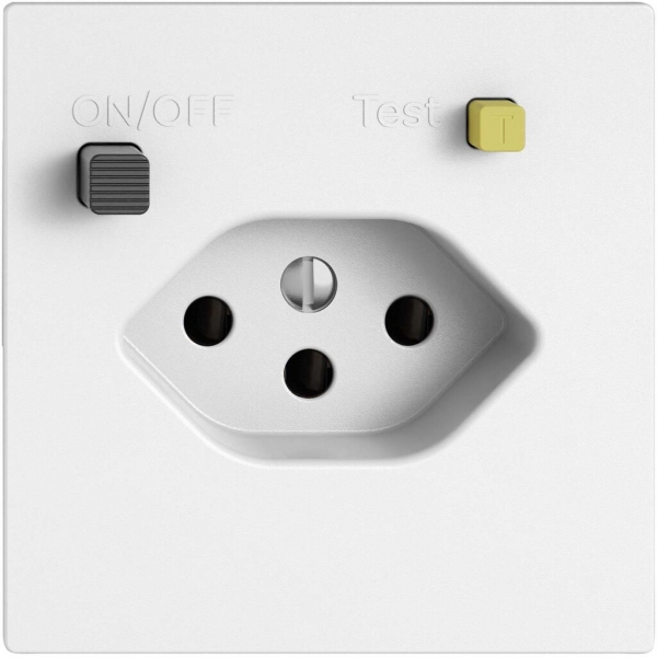 Steckdose FI EDIZIO.liv  1×T13 mit Shutter ws 