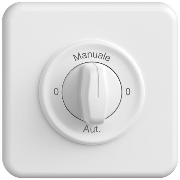 Interruttore rotativo INC STANDARDdue SNAPFIX® manop.2/1L 0-Manuale-0-Auto bi 