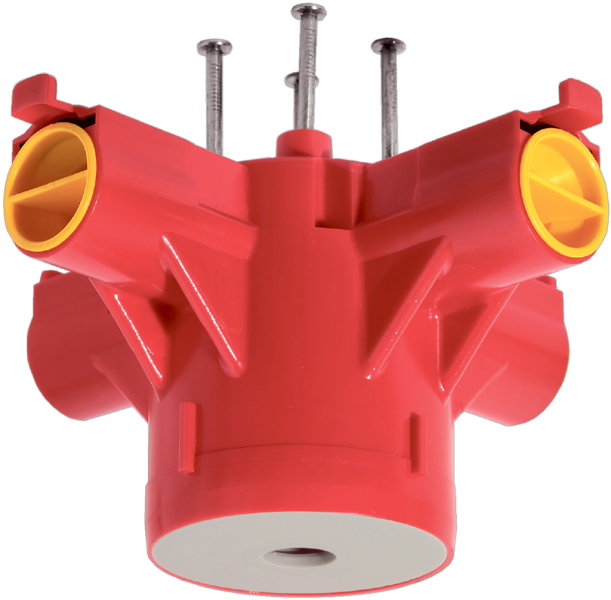 Tampon pour lampe MT Crallo-Star Ø60×85mm, s.bague de montage, 4×M20/M25 rouge 