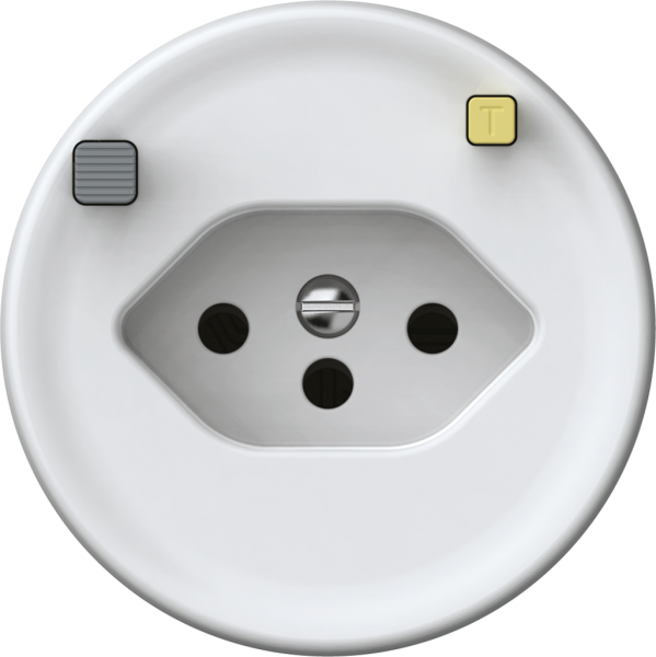 Prise FI origin 1×type 13 30mA 10A 230V 60×60mm blanc 