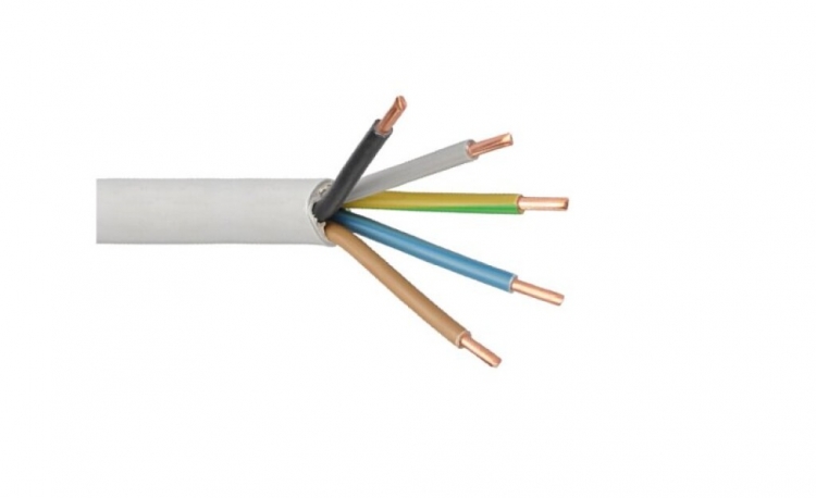 Installationskabel 5x1,5mm² LNPE FE0 ws 