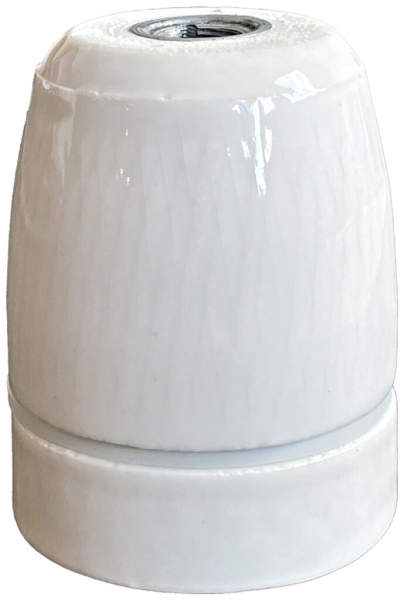 Portalampada Elektrogros E27 M10×1 ≤220°C Ø47×57.5mm con terra bianco 