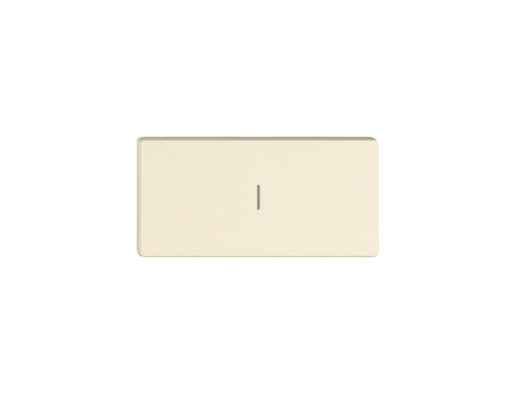 Pulsante 1/2 EDIZIO.liv Wiser con SNAPFIX® vert.con simbolo l (ON) cr 