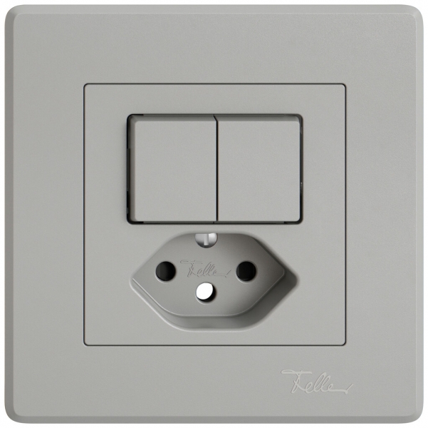 Kit de montage ENC EDIZIO.liv SNAPFIX® p.combi.T13 a.2 boutons shutter grc 