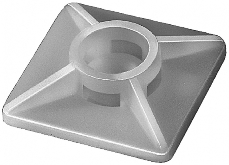 Base di fissaggio autocollante 19×19mm bianco 