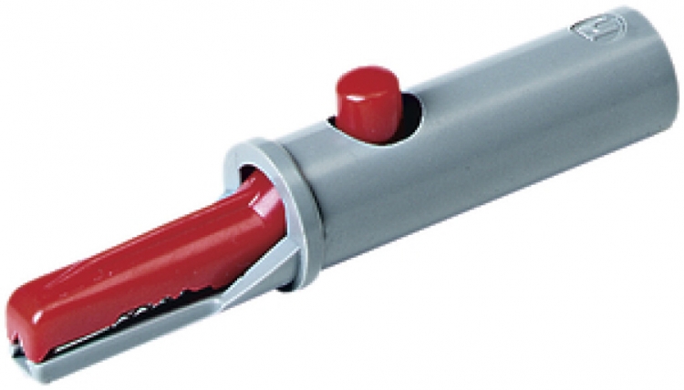 Abgreifklemme AK 10 4mm System, isoliert, rot 