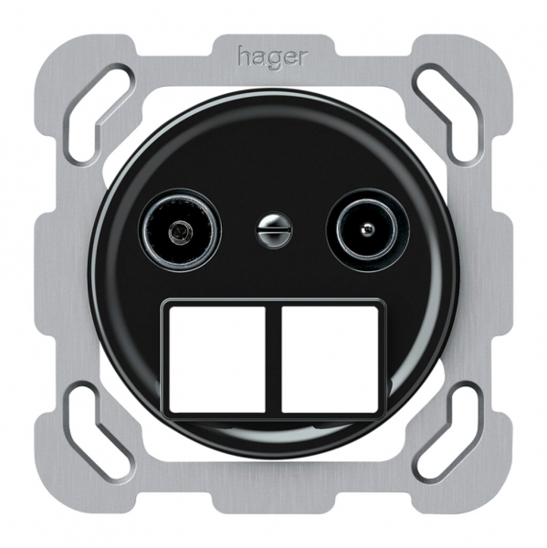 UP-Multimediadose TV-R origin Durchgangsdose 15dB 1.7dB schwarz 