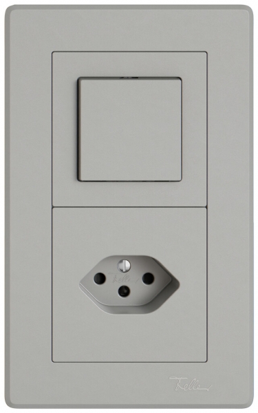 Combinazione INC EDIZIO.liv SNAPFIX® 2×1 156×96mm sch 3/1L+1×T13 grigio chiaro 