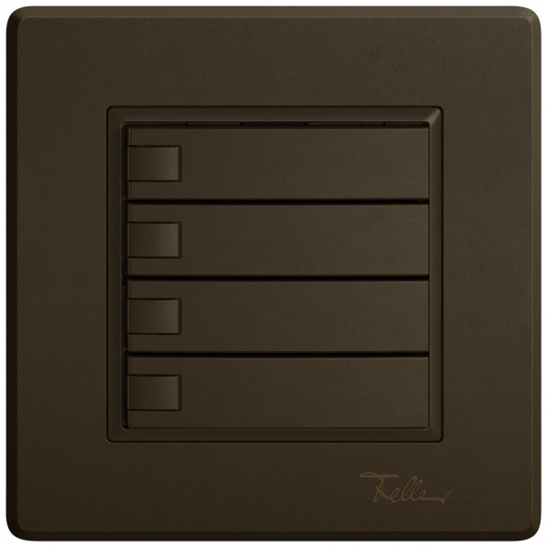 UP-KNX-Taster RGB EDIZIO.liv SNAPFIX® Temperaturfüh.o.LED 4×Taste 1-Tbed.br 