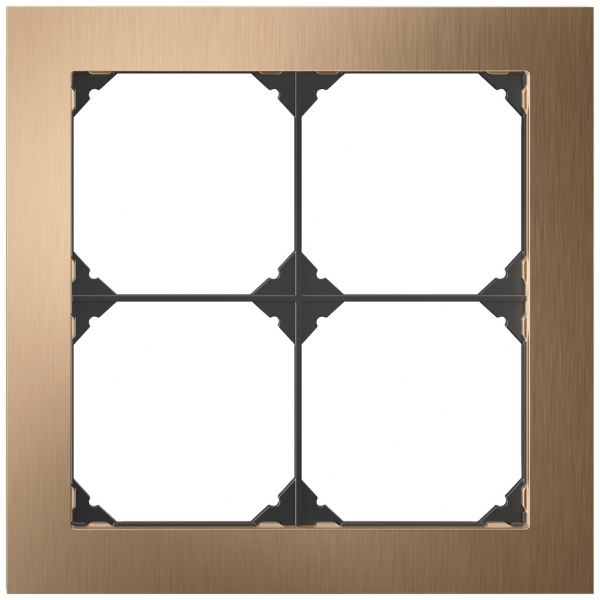 Cadre de recouvrement ENC EDIZIO.liv prestige SNAPFIX® 2×2 154×154mm ltn-champ 