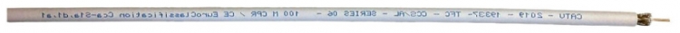 Câble coaxial T6TSFx77-OCca, TFC 100m sans halogène blanc Cca 