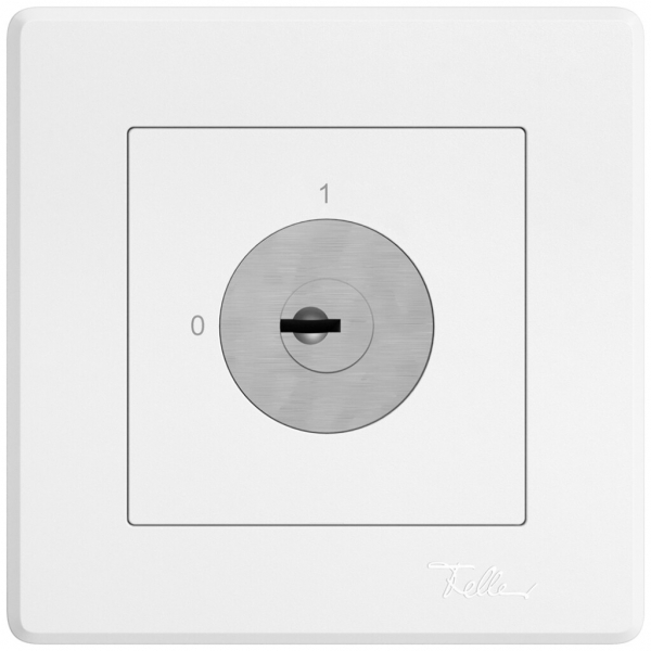 UP-Schlüsselschalter EDIZIO.liv m.KABA 1007FB/5000 1P 0-1 T=57mm ws 