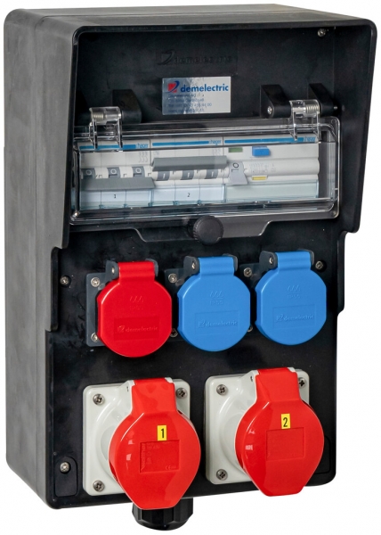 Distributore di corrente DEM DB32011 40A 2×LS 1×FI 2×T23 1×T25 2×16A 