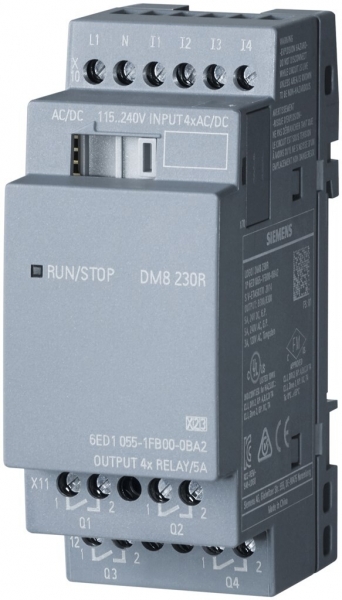Modulo di estensione PLC Siemens LOGO!8 DM8 230R, 4ED/4UD 