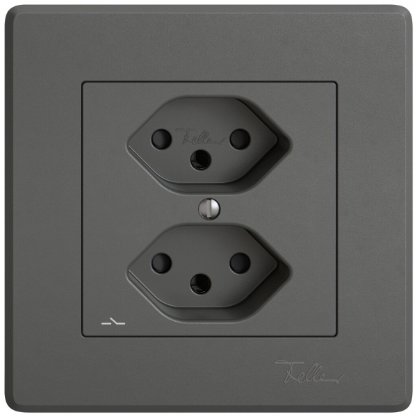 Prise ENC EDIZIO.liv SNAPFIX® 2×T13 1×S avec shutter grf 