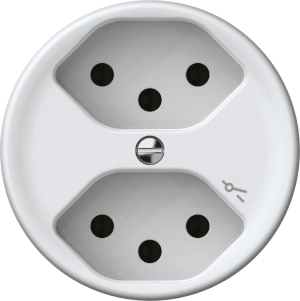 Presa origin 2×tipo 13 1×S 10A 230V 60×60mm bianco 