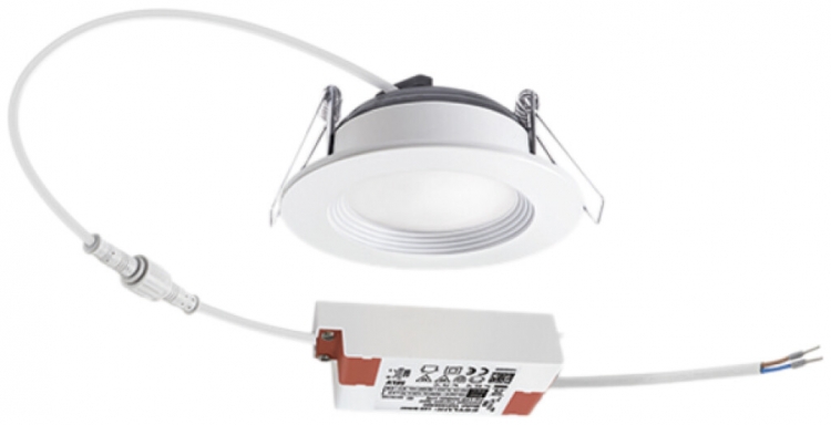 Downlight LED ESYLUX ELSA-2 Ø98 ON/OFF 5W 3000K, 500lm, blanc 