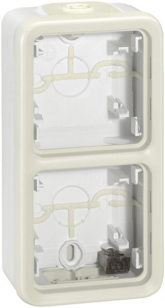 AP-Gehäuse PLEXO 2×1 weiss 