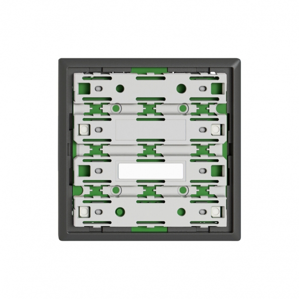 Piastra frontale EDIZIO.liv UNI SNAPFIX® p.UNI vers.innesto p.4tasti s.LED grs 