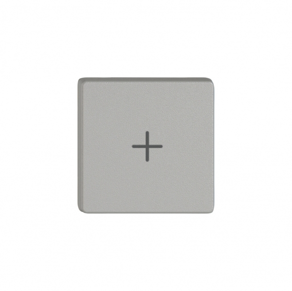 Pulsante 1/4 EDIZIO.liv Wiser con SNAPFIX® con simbolo + (più) grc 