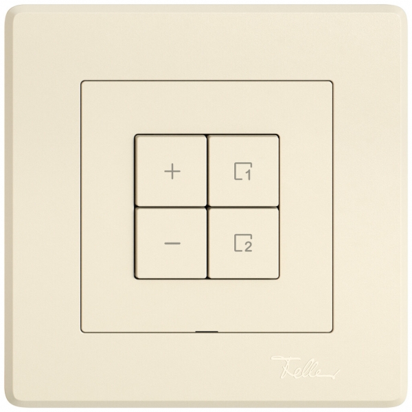 Station secondaire variateur ENC EDIZIO.liv Wiser SNAPFIX® 1 scène 4 touches cr 