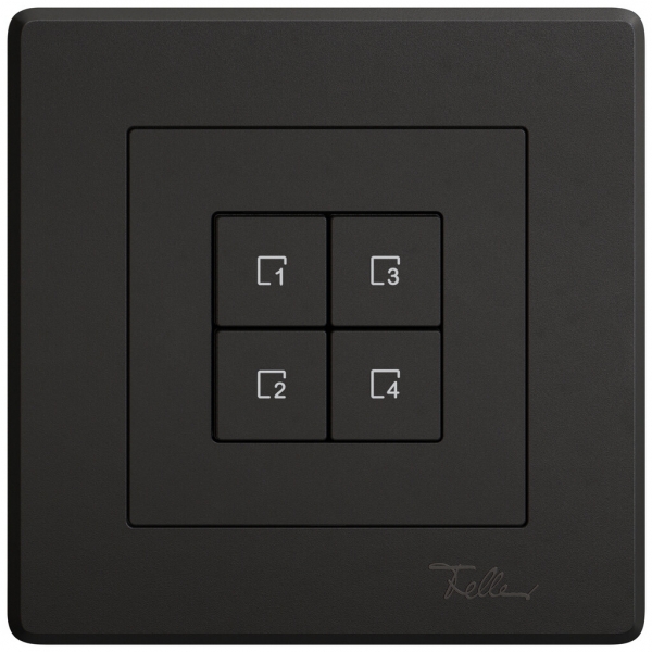Poussoir scènes ENC EDIZIO.liv Wiser SNAPFIX® 4 scènes 4 touches WLAN no 