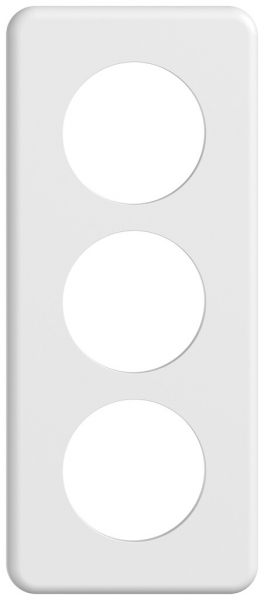Plaque de recouvrement ENC STANDARDdue SNAPFIX® 3×1/1×3 3×Ø50 90×210mm bc 